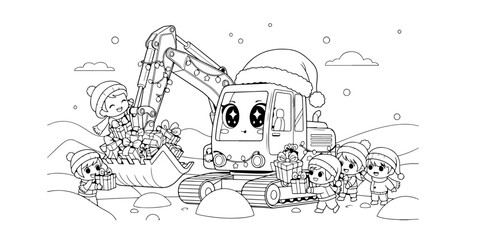 Chibi Excavator Christmas Gifts