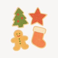Festive cookie shapes illustration