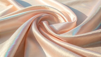 Elegant swirling silk fabric with subtle pattern and pearlescent sheen