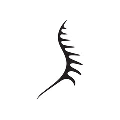 Elegant black organic design a fluid artistic graphic with sharp edges