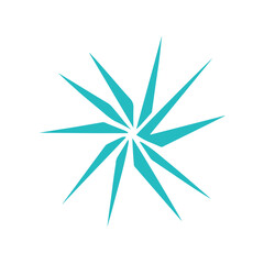 Dynamic Teal Burst Abstract Illustration Modern Geometric Sparkle Element