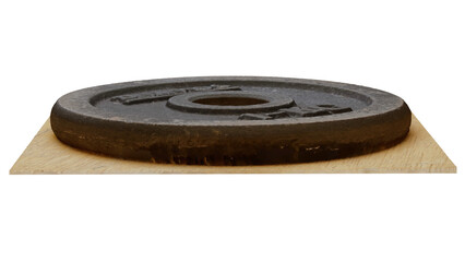 3d rendering old rusted weight