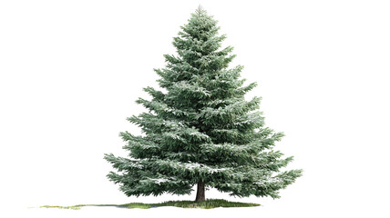 Fototapeta premium Christmas tree isolated on transparent background high resolution PNG clipart evergreen fir spruce conifer for winter holiday cards banners invitations and design 