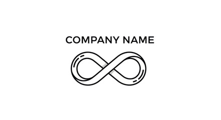 Fototapeta premium Hand drawn infinity symbol logo design concept.