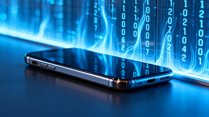 Smartphone with digital data flow