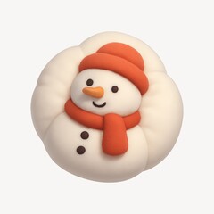 Cute snowman with cozy accessories.