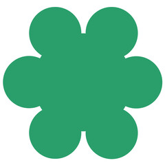 Abstract Clover Shape in Green