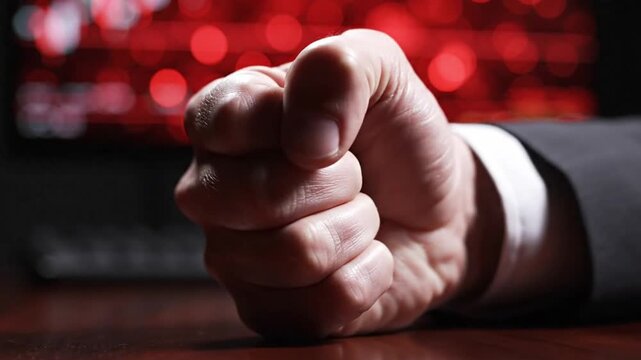 Significant gesture demonstrating intention office setting photography professional environment close-up view communication concept