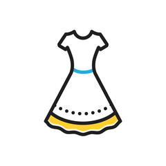 Multi color icon for dress