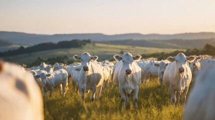 Premium Regenerative Agriculture Cattle Herd Sustainable Beef Resource Management for Modern Marketing and Social Media Content