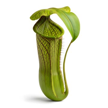 Green Pitcher Plant with Leaf