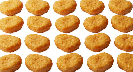Golden Heart Shaped Chicken Nuggets with Sugary Coating