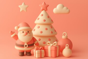 Playful festive holiday illustration background