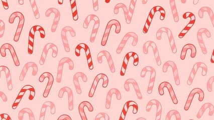 Festive candy cane pattern desktop wallpaper