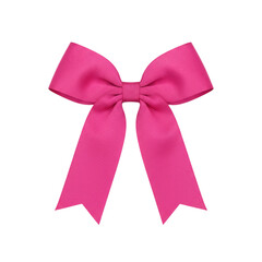 Vibrant magenta pink grosgrain ribbon bow decoration