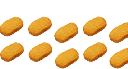 Golden Nugget Shape Background with Delicious Crunchy Texture