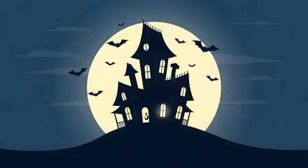 halloween night scene