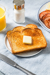 Homemade Buttered Toast for Breakfast