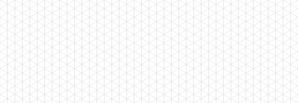 Seamless isometric grid paper. Dotted linear triangular blueprint repeating pattern. Black graph guide background for engineering, architect, technical drawing. Vector lined ruler sheet page template