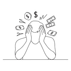 Financial crisis vector illustration