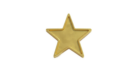 Obraz premium Golden Star With Lights Isolated 3D Realistic Photo