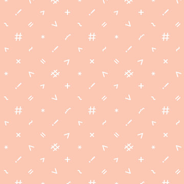 Simple keyboard symbols as seamless pattern in vector illustration format