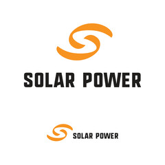 S initial letter logo with concept of synchronize twist movement for technology and energy business company modern flat design element template