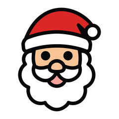 Santa claus with red hat, perfect for christmas designs, holiday cards, festive illustrations, and winter themed projects. Joyful and seasonal.
