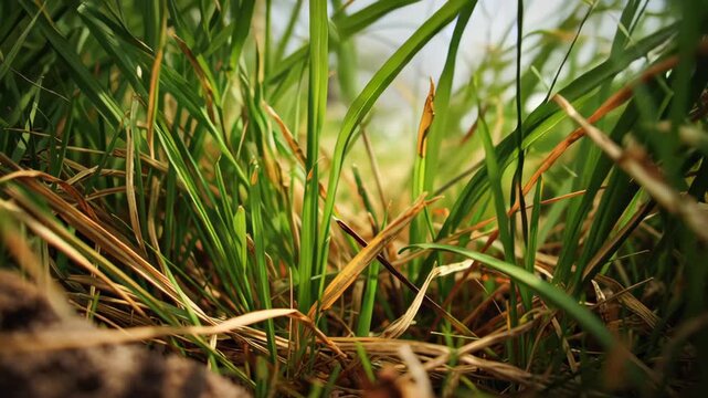 Fresh green grass with a natural earthy vibe.