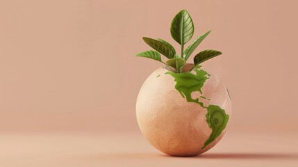 3D render icon  8K Sustainable livingthemed 3D render clay style isolated on pure solid background of green living tools icon 3D