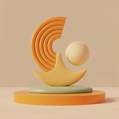 3D render icon  8K Time loop technology 3D render clay style isolated on pure solid background of temporal loops 3D Model