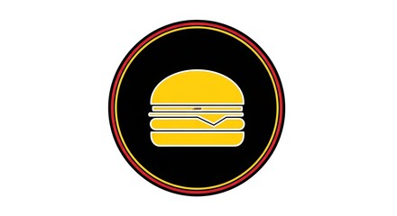 Burger restaurant logo design template for fast food vector illustration and graphic art