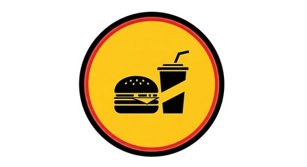 Fast food burger and drink vector illustration for restaurant menu and delivery service