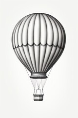 Obraz premium Hot air balloon aircraft vehicle drawing.