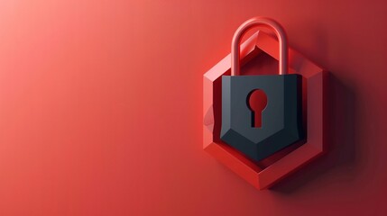 3D render icon  8K Cybersecurityfocused 3D render clay style isolated on pure solid background of data protection 3D Trend 2024