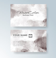 Beautiful business card template with watercolor