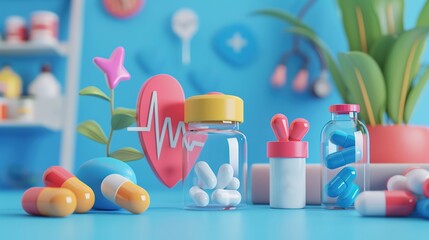 3D render icon  8K Abstract 3D render clay style isolated on pure solid background of innovation Pop Art 3D