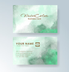 Beautiful business card template with watercolor
