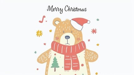 Winter illustration christmas merry.