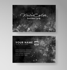 Beautiful business card template with watercolor