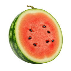 Juicy Watermelon Slice With Black Seeds Realistic Photo