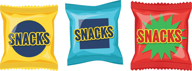 Colorful Snack Packs Assortment Displayed on White Backdrop Promoting Healthy Eating, Balanced Diet for Active Lifestyle, Representing Convenience and Variety in Food Choices, Ideal for Marketing, Adv