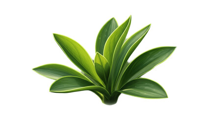 Naklejka premium Lush Green Plant With Glowing Outline on Soft Green Background Realistic Photo