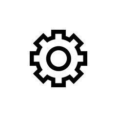 Vector Setting Gear Icon – Cogwheel, Configuration, Engineering, Mechanical, Technology, Maintenance, and Tools Symbol