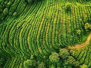 Lush tea plantation terraces (1)