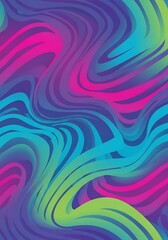 Obraz premium Colorful curved lines with gradient fill creates an abstract style