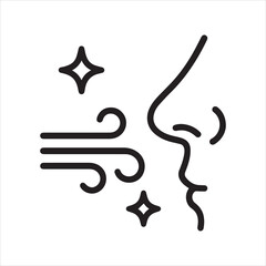 Fresh scent outline icon vector