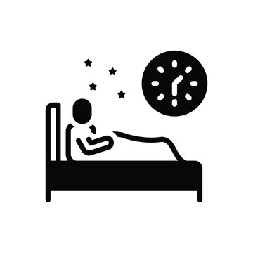 Black solid icon for sleepless nights