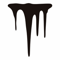 Stylized Dripping Paint or Liquid Silhouette with Clean and Simple Presentation