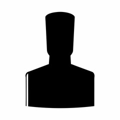 Obraz premium Silhouette of a Person Wearing a Tall Hat or Head Covering Attire